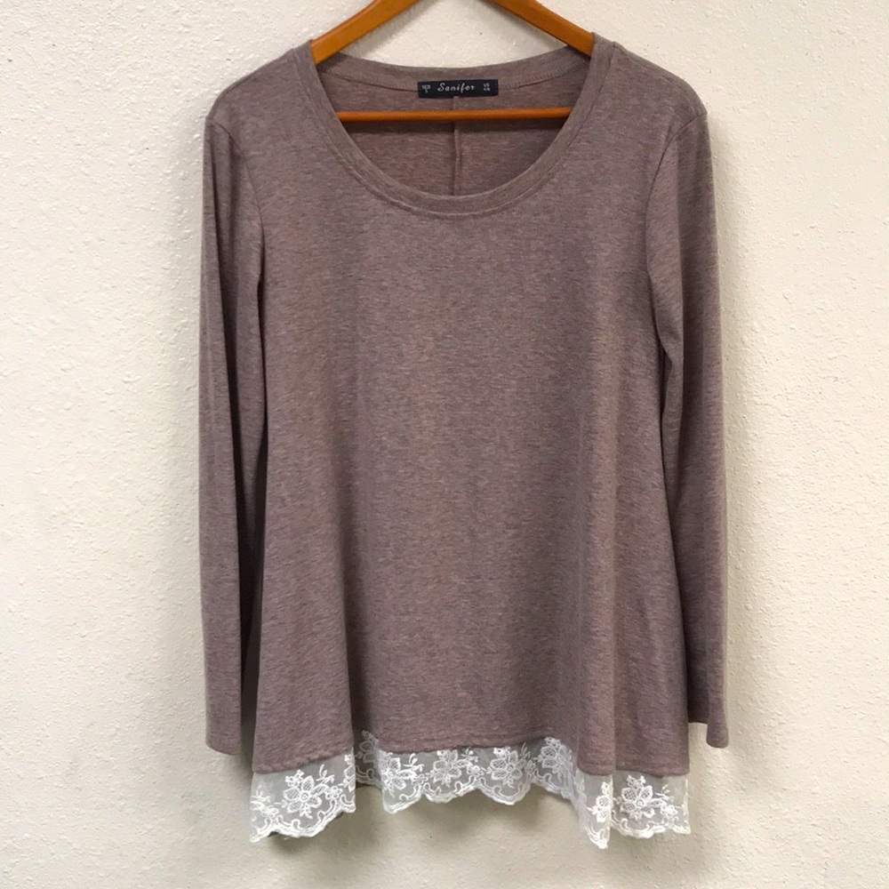 Sanifer Tunic with Lace Hem